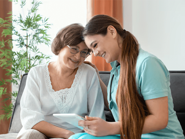 A female on her Florida certified nursing assistant certification.